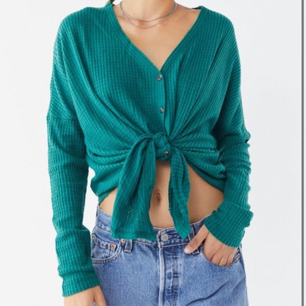 Urban Outfitters Emerald Long Sleeve Top